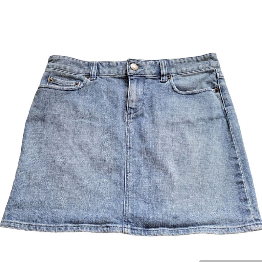 EC J.CREW STRETCH DENIM MINI SKIRT SZ.6